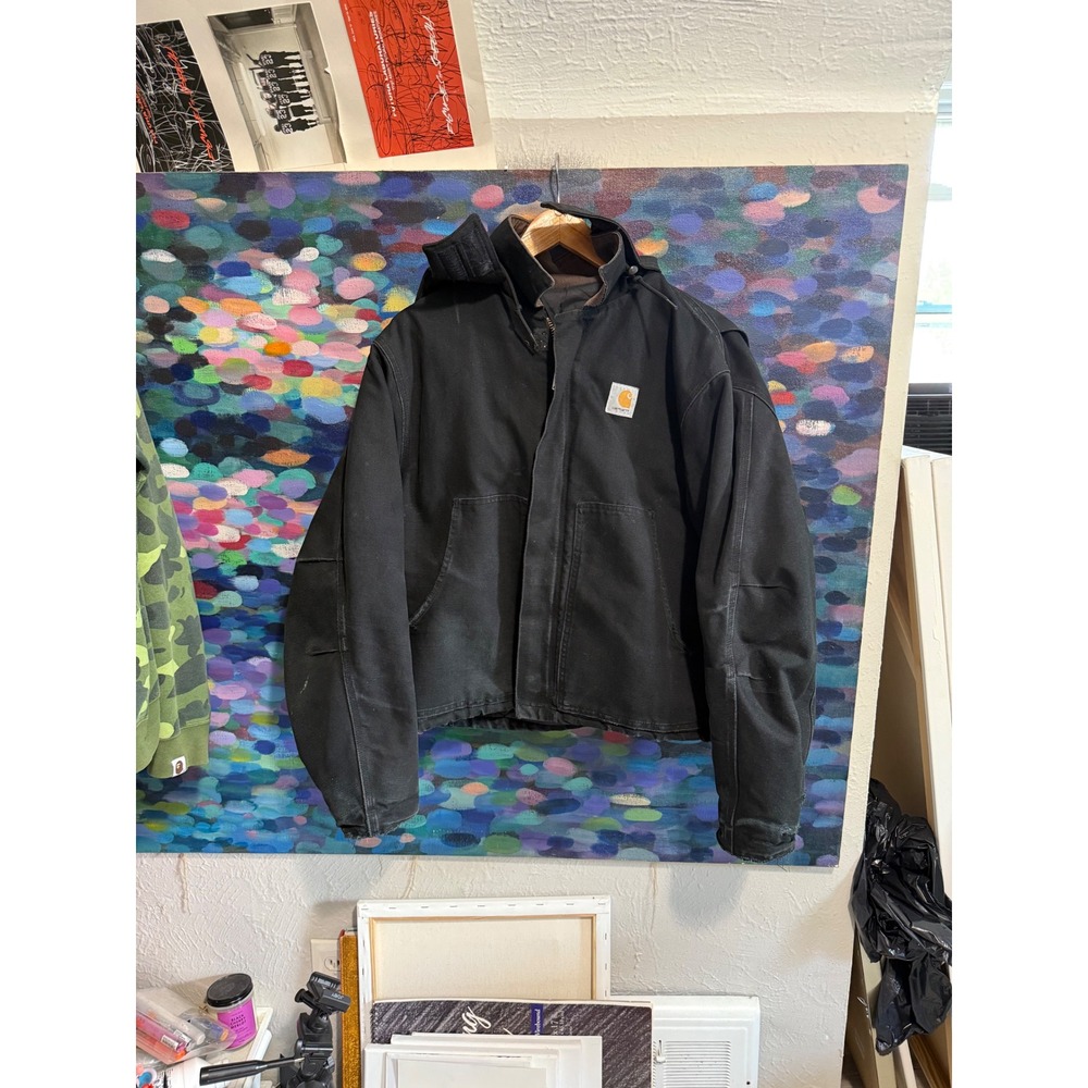 Vintage Carhartt J02 BLK Quilted Lined Arctic Jacket Black Sz ?